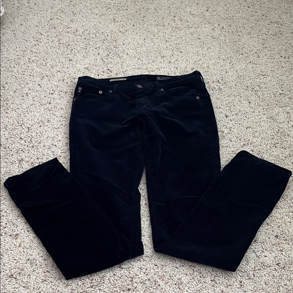 AG Adriano Goldschmied navy blue corduroy.  Straight Leg Pants